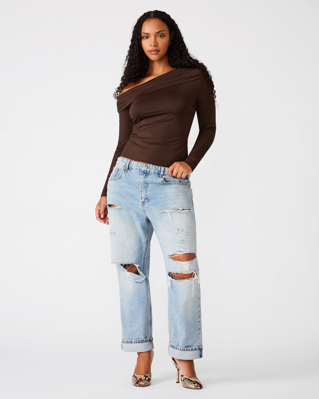 RYDER KNIT TOP WALNUT