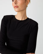 HAUT EN MAILLE SELINE NOIR