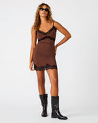 ROBE LAURINE CHOCOLAT RÂPÉ
