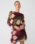 ROBE LARISA À MOTIF FLEURI FLOU
