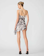 ANETTE DRESS ABSTRACT ZEBRA