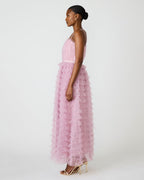 ROBE EN TULLE À VOLANTS ROSE AUBE
