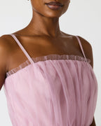 ROBE EN TULLE À VOLANTS ROSE AUBE