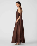 AURORAH DRESS SHAVED CHOCOLATE