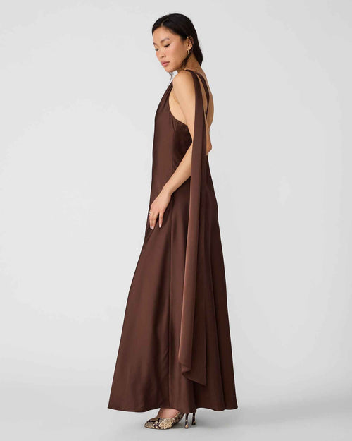 AURORAH DRESS SHAVED CHOCOLATE