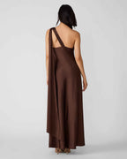 AURORAH DRESS SHAVED CHOCOLATE