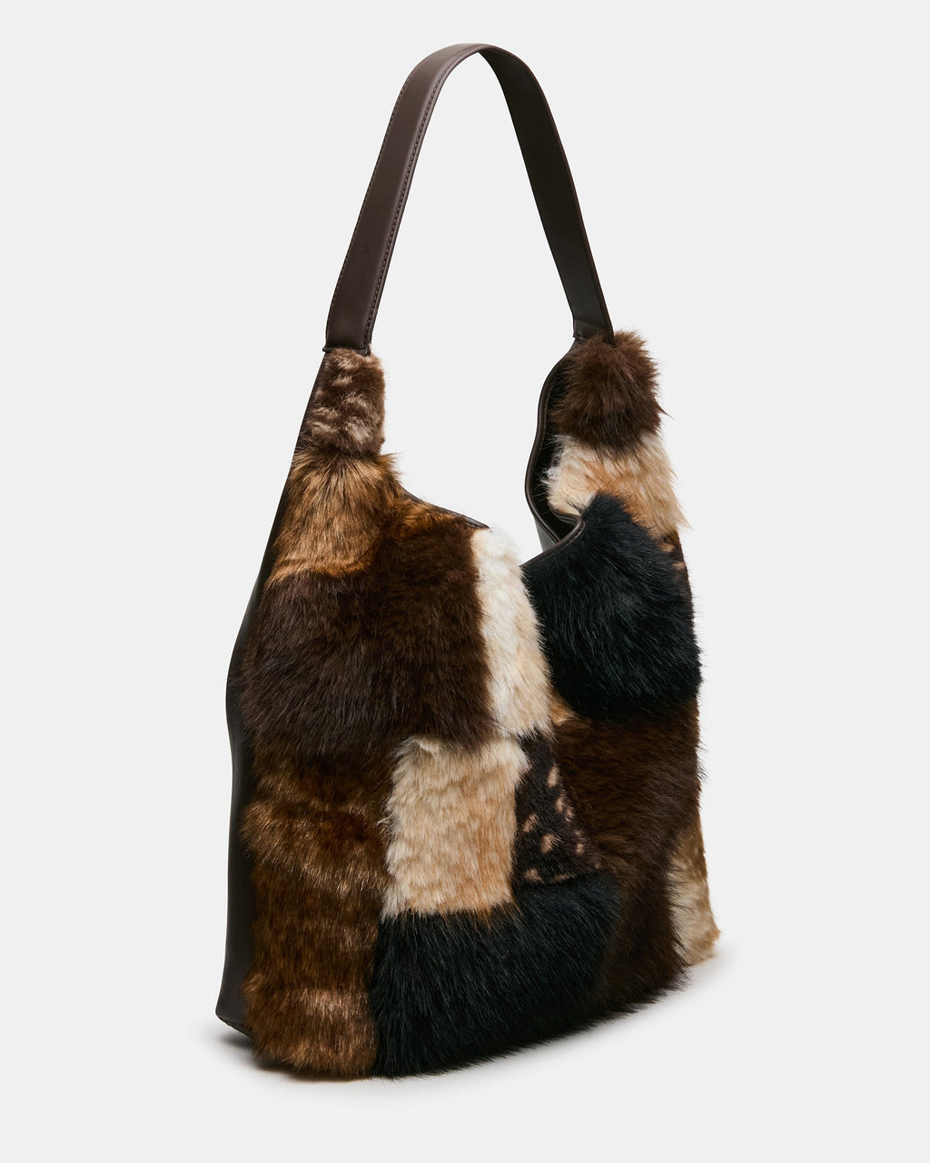 LENORES FAUX FUR BAG PATCHWORK