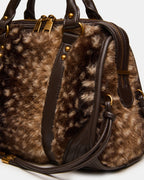SAC EN FAUSSE FOURRURE RIGGS CHOCOLAT