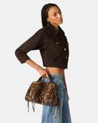 SAC EN FAUSSE FOURRURE RIGGS CHOCOLAT