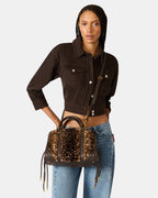 SAC EN FAUSSE FOURRURE RIGGS CHOCOLAT
