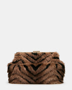 SAC EN FAUSSE FOURRURE SEFINA NOIR/FAUVE