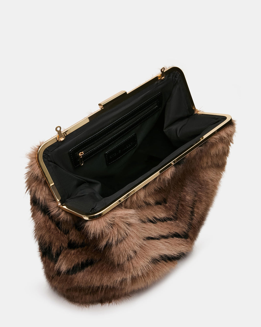 SEFINA FAUX FUR BAG BLACK/TAN