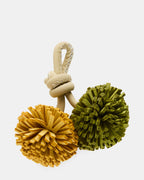 BRELOQUE CHAUSSURE POMPON VERT/MULTI