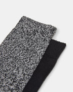 FALL 2 PACK MARLED KNEE HIGH SOCKS BLACK