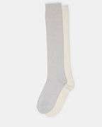 FALL 2 PACK MARLED KNEE HIGH SOCKS LIGHT GREY - LIGHT GREY / ONESZ