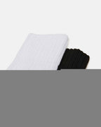 2 PACK RIBBED SLOUCH SOCKS BLACK/WHITE