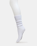 2 PACK RIBBED SLOUCH SOCKS BLACK/WHITE
