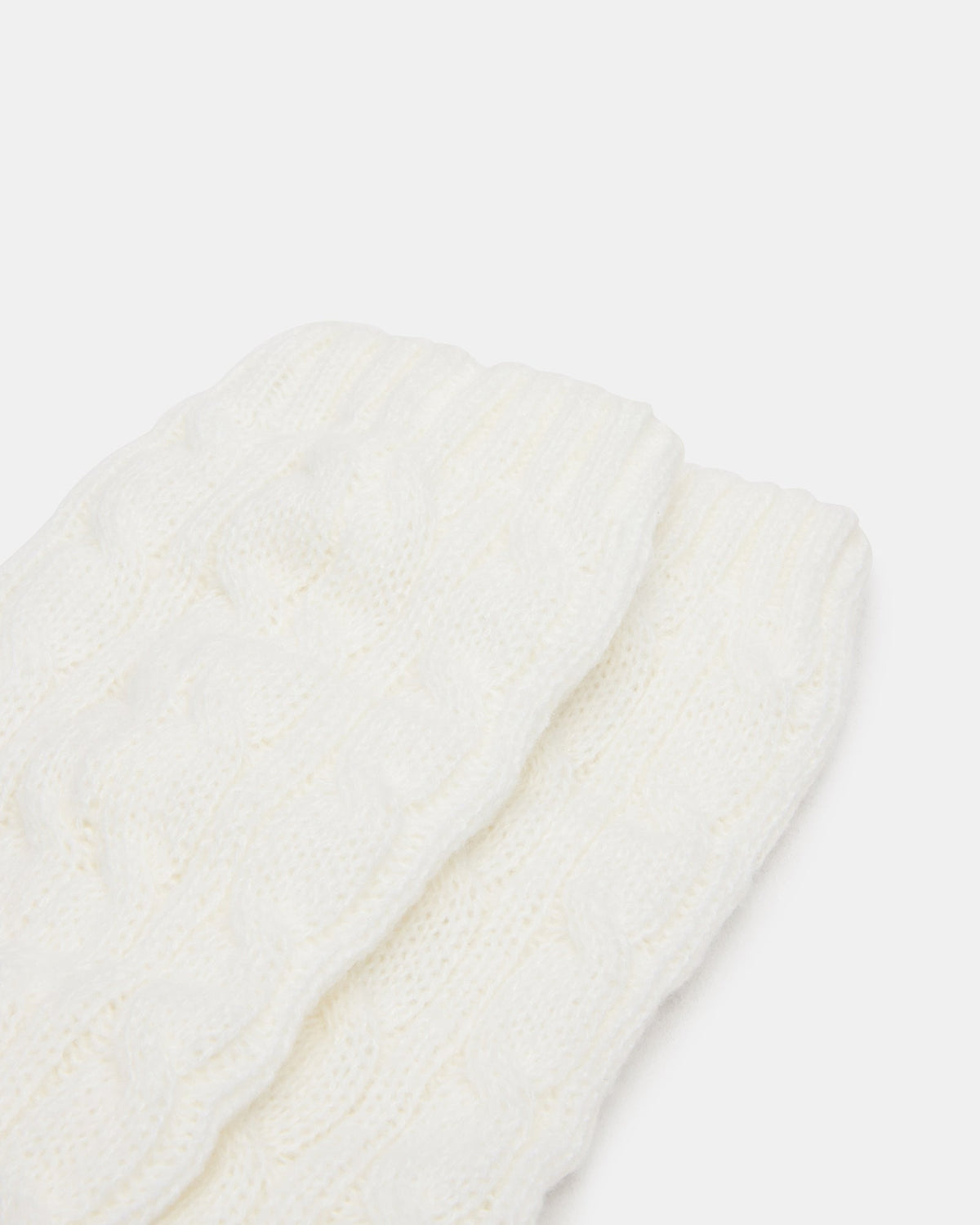 1 PACK CHUNKY CABLE LEG WARMERS IVORY