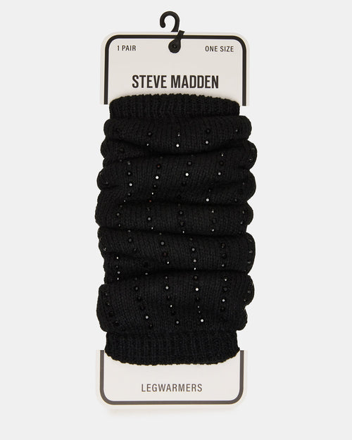 1 PACK CHUNKY CABLE LEG WARMERS BLACK