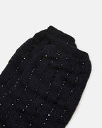 1 PACK CHUNKY CABLE LEG WARMERS BLACK