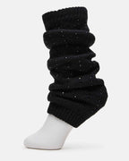 1 PACK CHUNKY CABLE LEG WARMERS BLACK