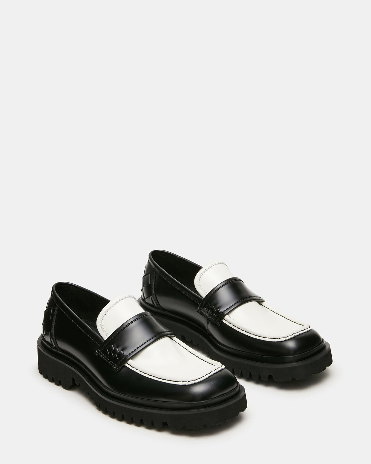 VINCENZO BLACK/WHITE LEATHER