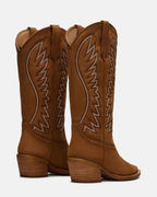 ALBANY STITCH COGNAC SUEDE