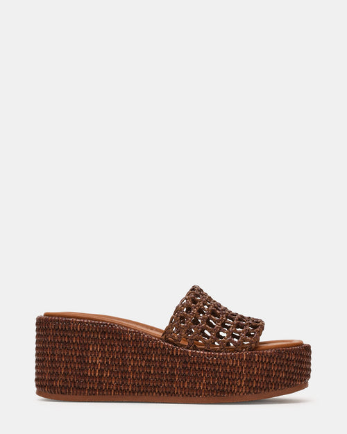 BRANDY BROWN RAFFIA - BROWN RAFFIA / 5