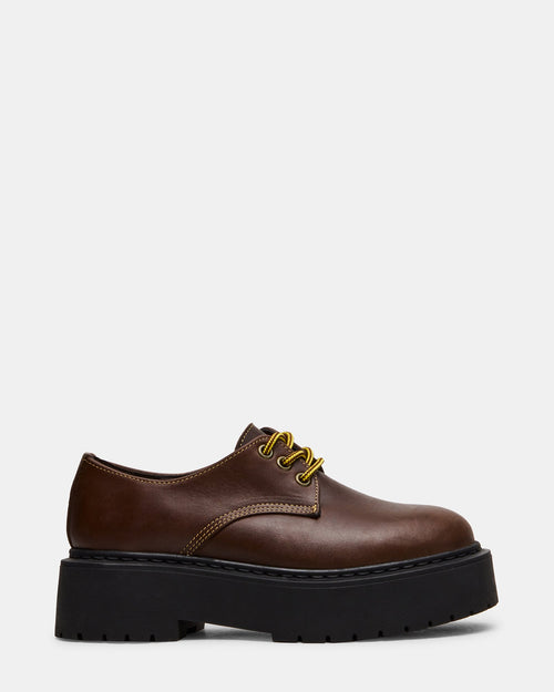 BURNEY BROWN LEATHER - BROWN LEATHER / 5