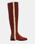 CANTER FAUX FUR COGNAC LEATHER