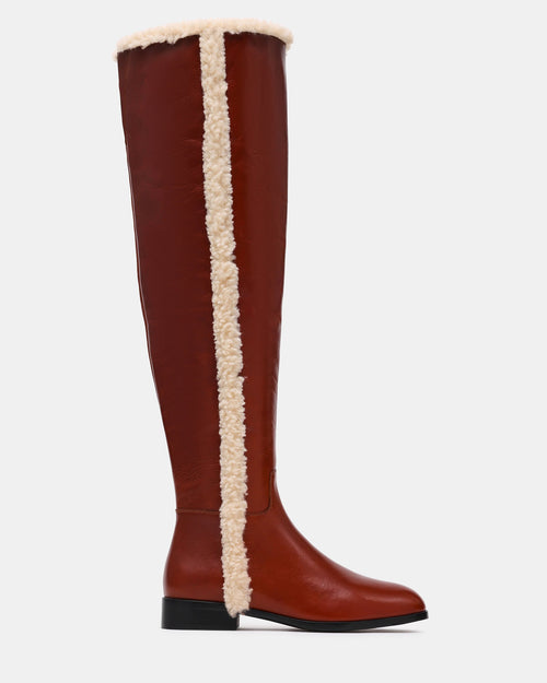 CANTER FAUX FUR COGNAC LEATHER - COGNAC LEATHER / 5