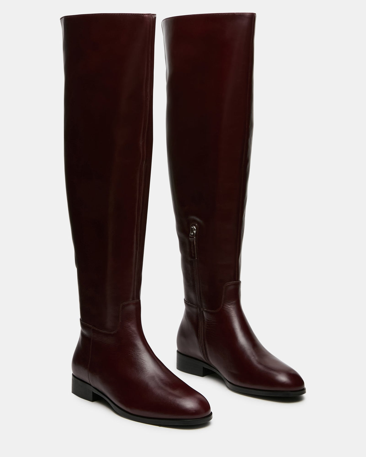 CANTER DARK CHERRY LEATHER WIDE CALF