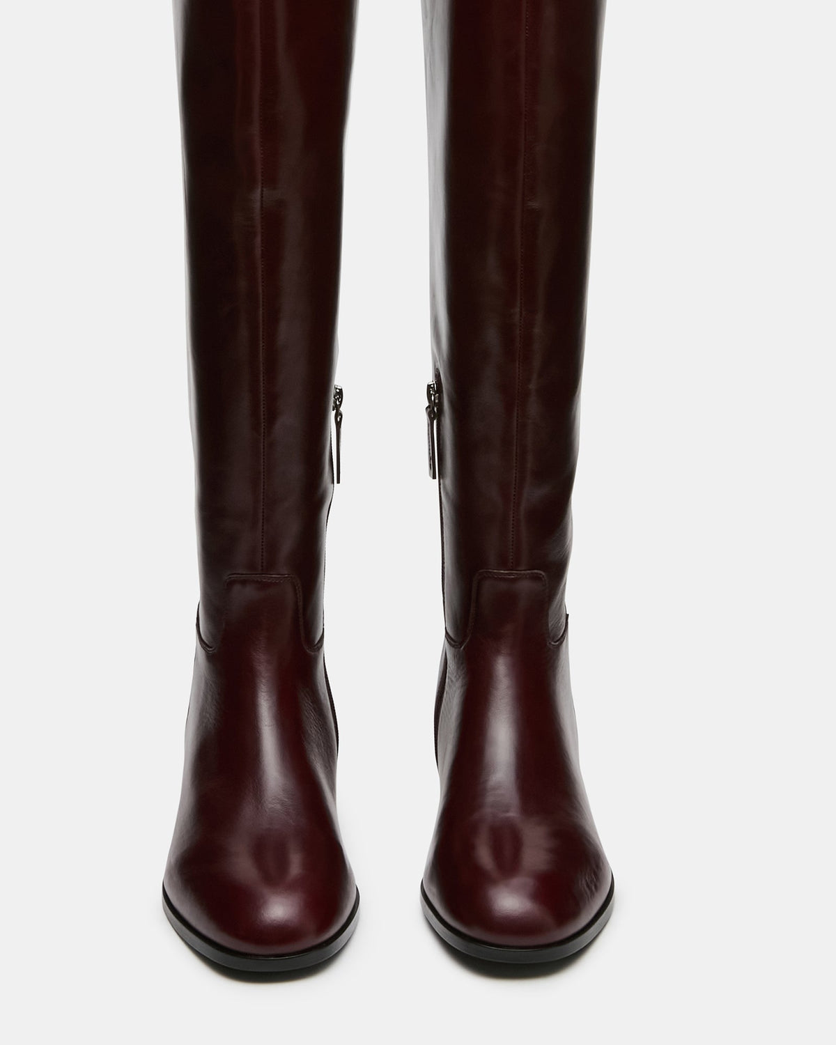 CANTER DARK CHERRY LEATHER WIDE CALF