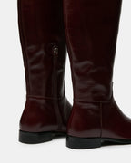 CANTER DARK CHERRY LEATHER WIDE CALF