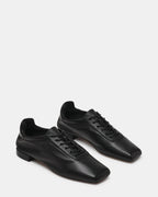 DELPHY LACE-UP BLACK LEATHER
