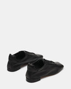 DELPHY LACE-UP BLACK LEATHER