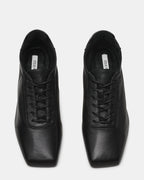DELPHY LACE-UP BLACK LEATHER