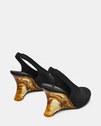 DYRA BLACK SATIN