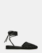 FLUTTER BLACK LEATHER - BLACK LEATHER / 5