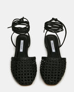 FLUTTER BLACK LEATHER
