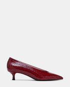 JAFFA OSTRICH DARK CHERRY LEATHER - BURGUNDY LEATHER / 5