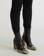 LYLE CUIR NOIR AVEC EFFET SERPENT