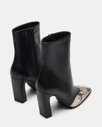 LYLE CUIR NOIR AVEC EFFET SERPENT