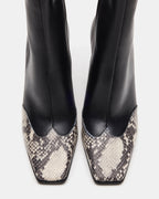 LYLE CUIR NOIR AVEC EFFET SERPENT