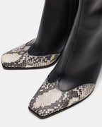 LYLE CUIR NOIR AVEC EFFET SERPENT