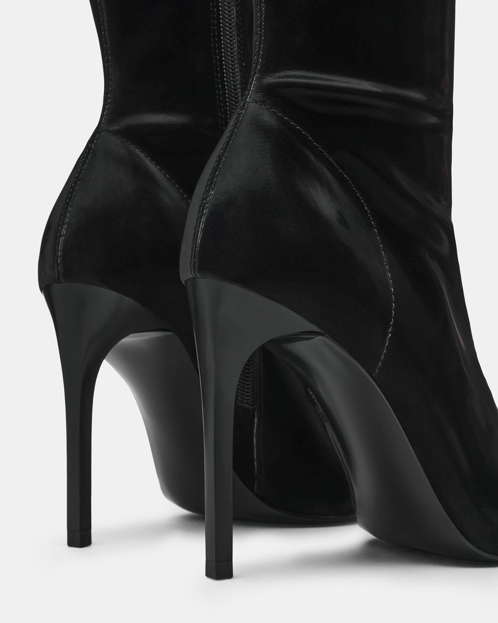 MACKENA BLACK TECHNO SATIN