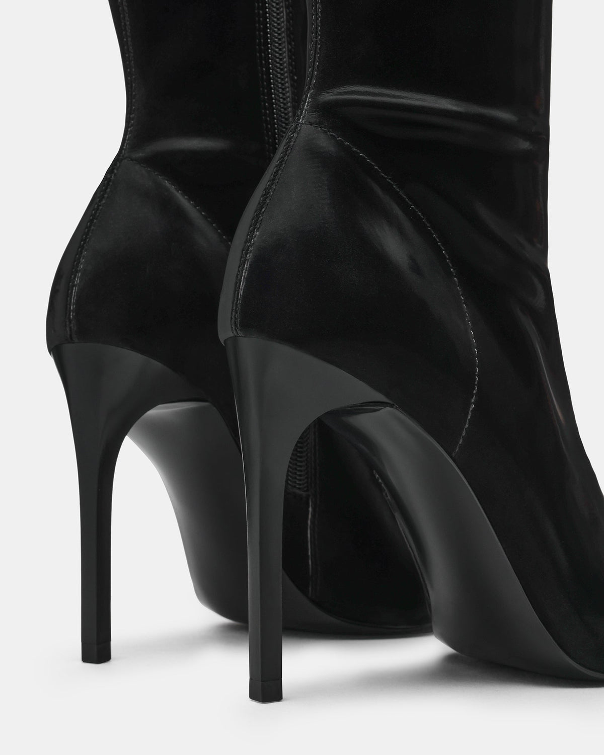 MACKENA BLACK TECHNO SATIN