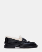 CUIR NOIR FAUSSE FOURRURE MADISON