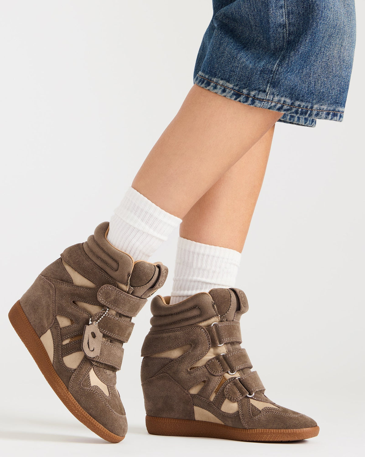 MAVIS FAUX FUR BROWN DISTRESSED