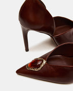 CUIR MARRON NYSA STONE